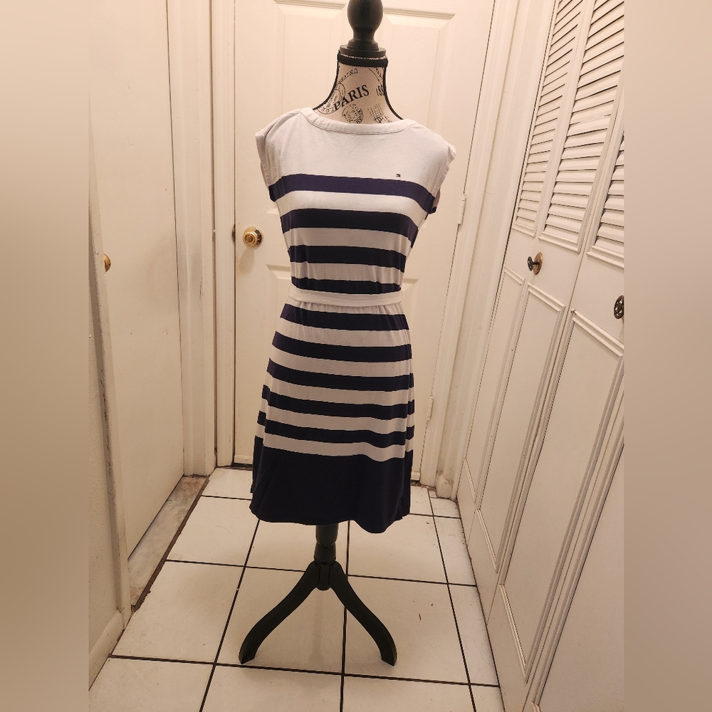 Tommy Hilfiger Striped Navy Dress